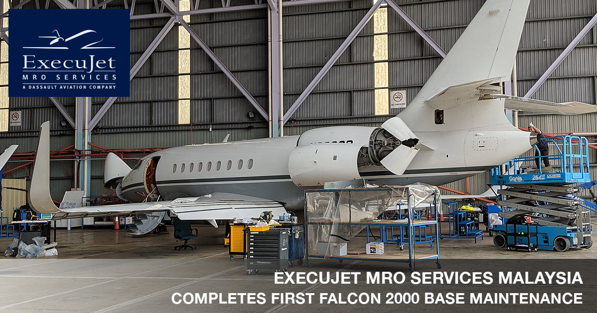 ExecuJet MRO Services Malaysia Completes First Dassault Falcon 2000