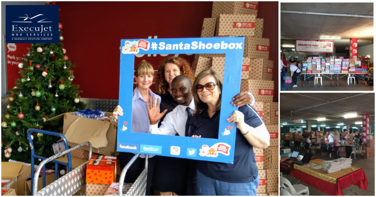 Team Execujet Delivers Santa Shoeboxes Execujet Mro Services